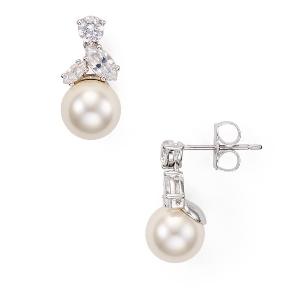 NADRI Classic Imitation Pearl Drop Earrings